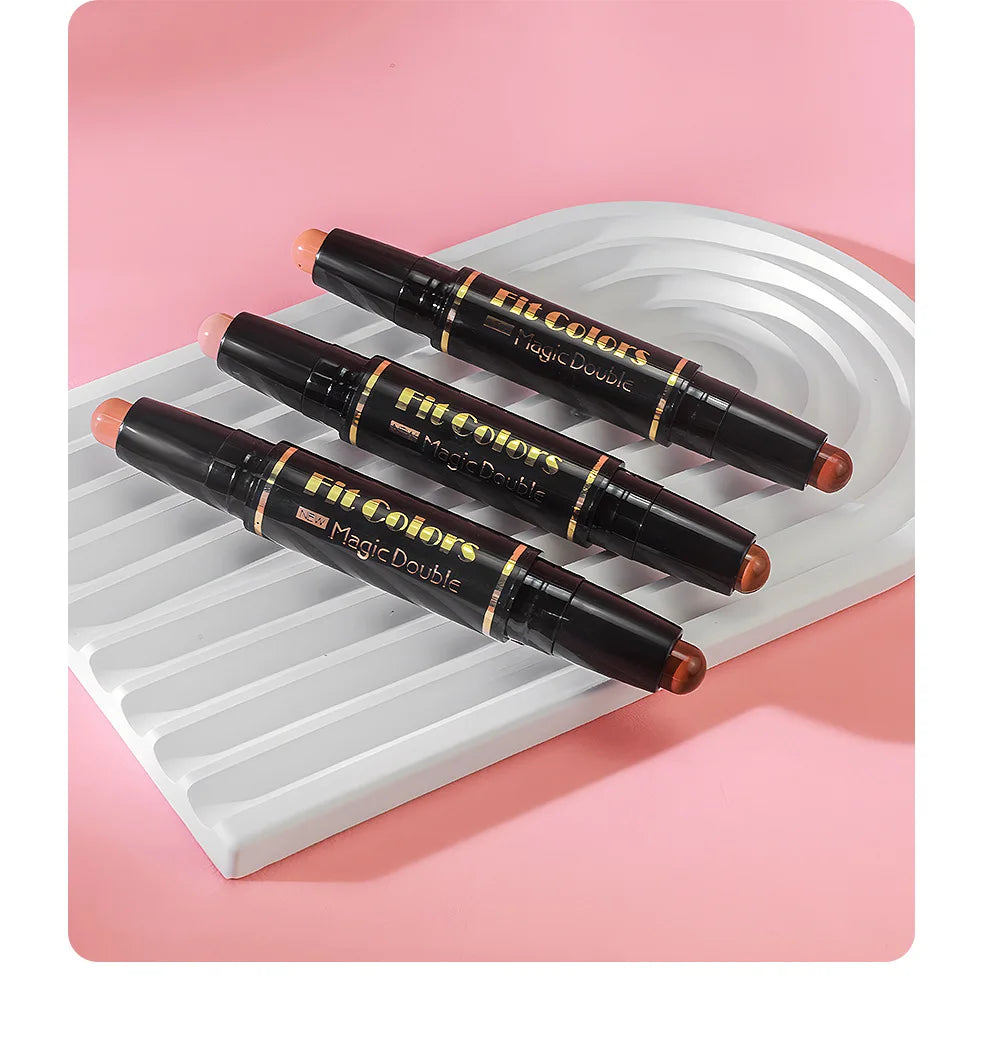 Double Head Highlight Pen Face Make Up Liquid Waterproof Contouring Foundation Contour Makeup Concealer Stick Pencil Cosmetics