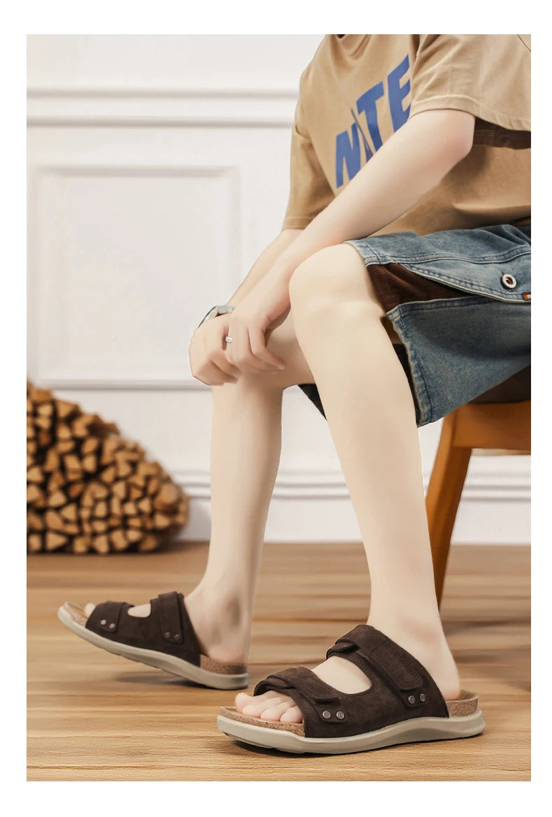 Sandals Breathable Soft Flat Shoes Men Slippers Breathable Casual Shoes for Men Beach Sandals Summer Fashion Shoes Luxury