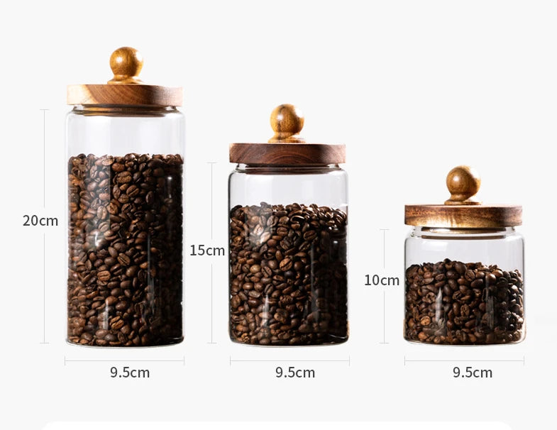 Sugar Coffee Tea Containers Airtight Food Containers Hermetic Pots for Food Container for Cereals Glass Jar With Lid Storage