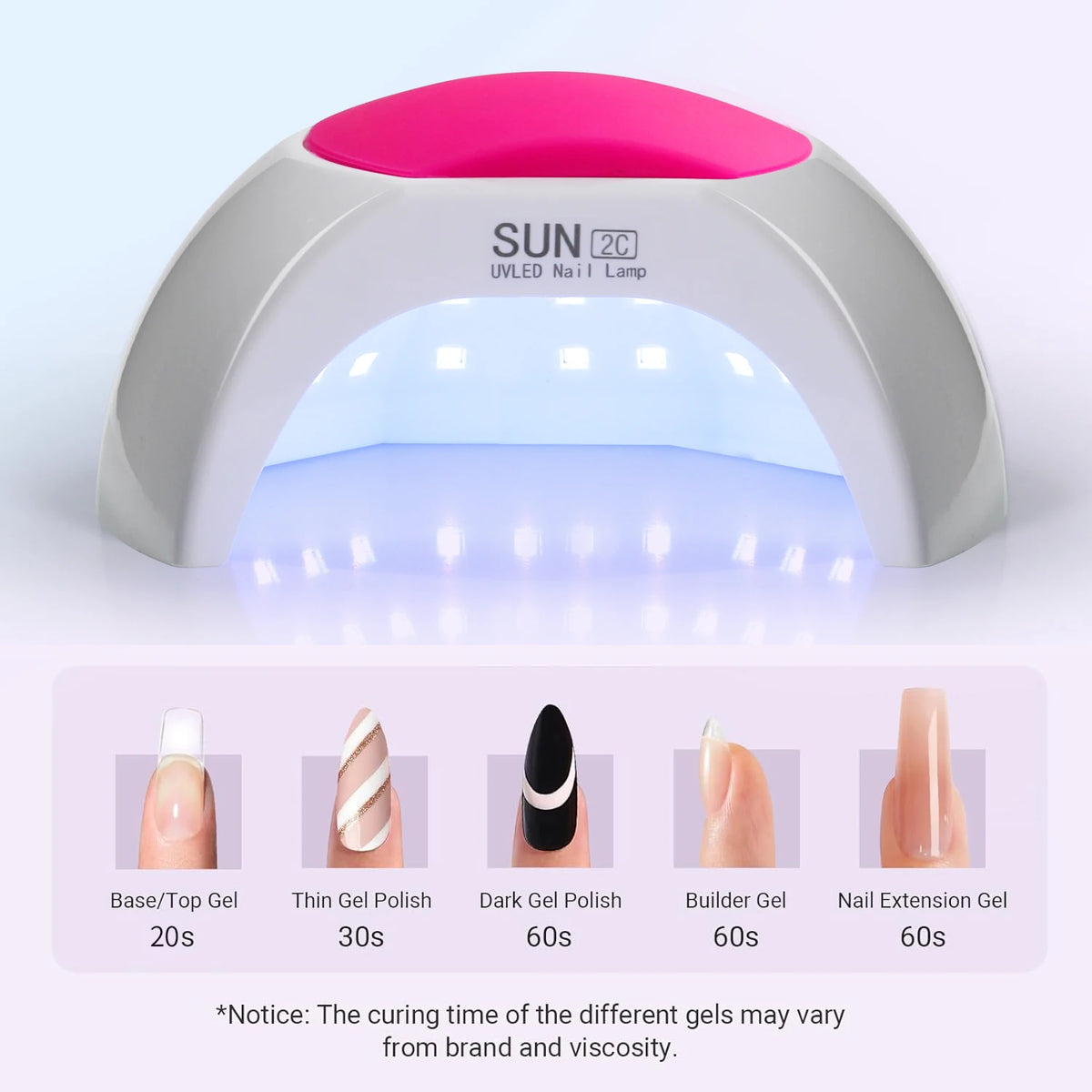 YIKOOLIN SUN2C 48W UV Nail Lamp Gel Polish Dryer LED Manicure Pedicure Light Nail Art Machine for Salon Use
