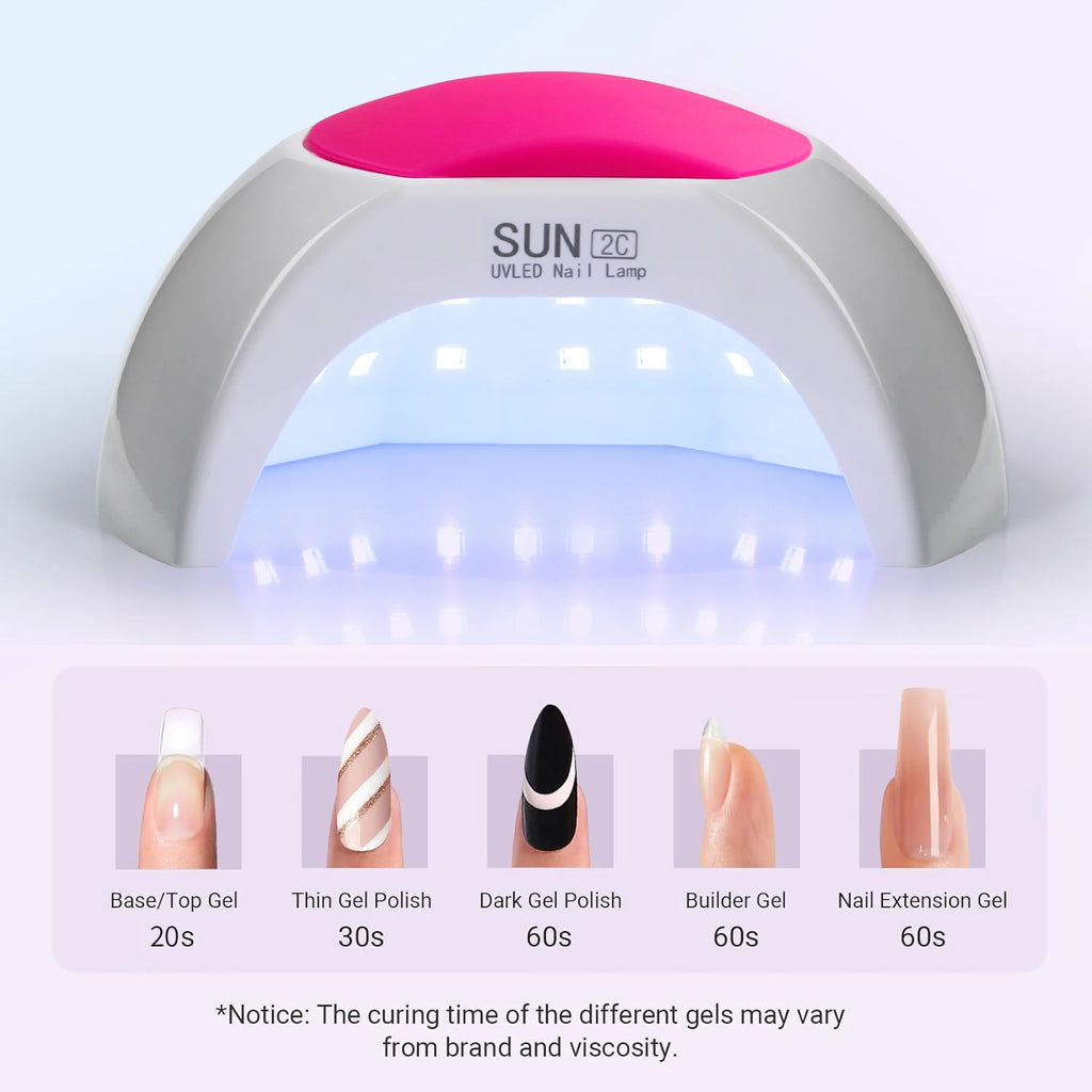 YIKOOLIN SUN2C 48W UV Nail Lamp Gel Polish Dryer LED Manicure Pedicure Light Nail Art Machine for Salon Use