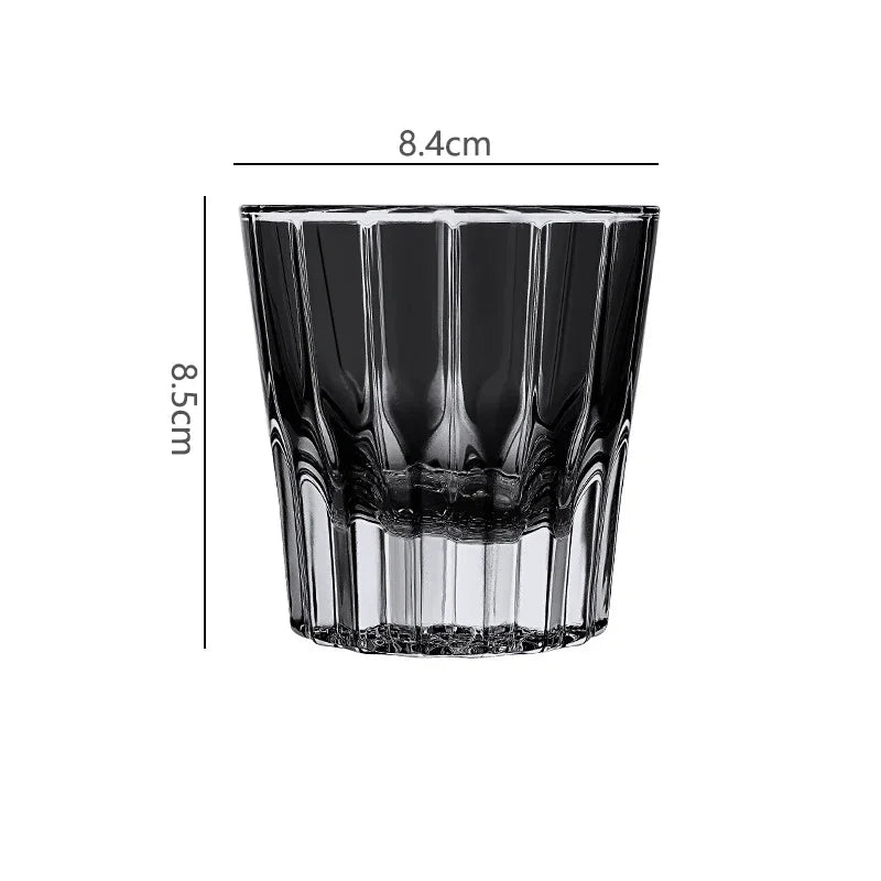 6.9oz 200ml Creative Vertical Stripes Whiskey Cocktail Glass Household Wine Glass Drinkware Ins Style Colorful Crystal Glass Cup
