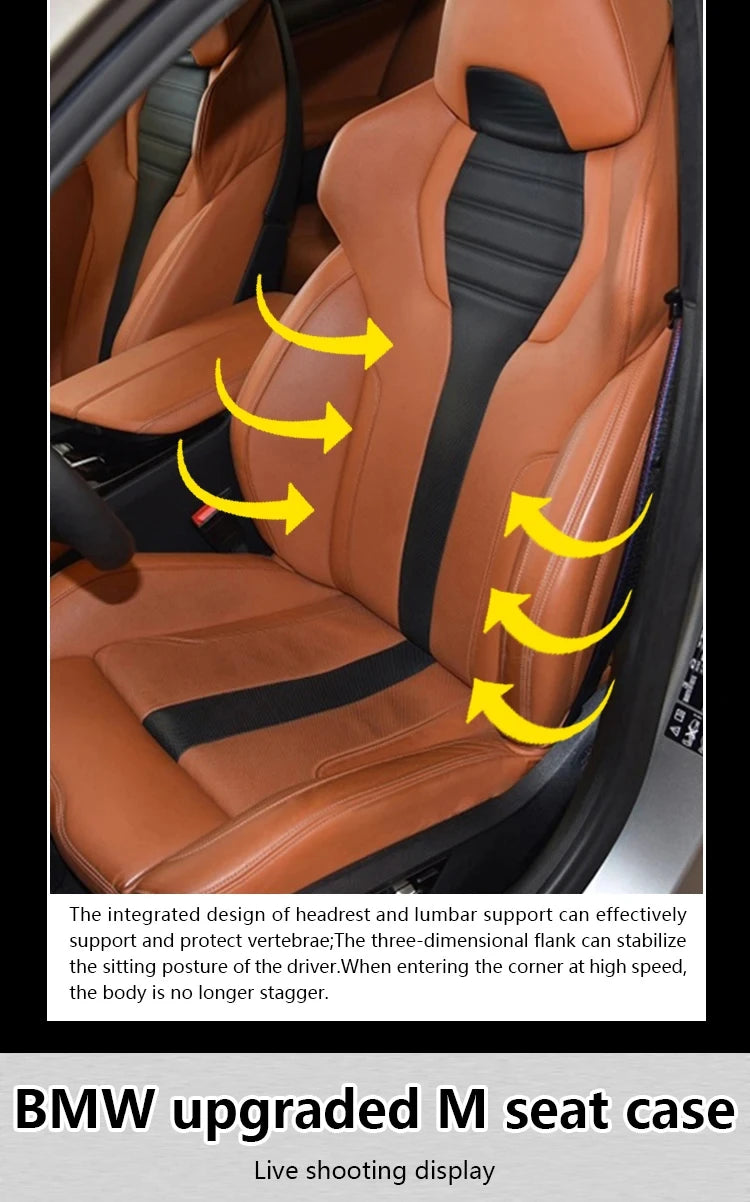 For X3 X5 X6 x7 x4 m3 m5 m6 Series Upgrade M Car Interior Accessories Sport Racing Bucket Seats Custom Leather Cover and Sponge