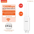 COMFAST 1300Mbps Outdoor AP 2.4G/5.8G 3 Antennas Acess Point Wireless Long Rang WiFi Extender 3 Gigabit Ports Wireless Router