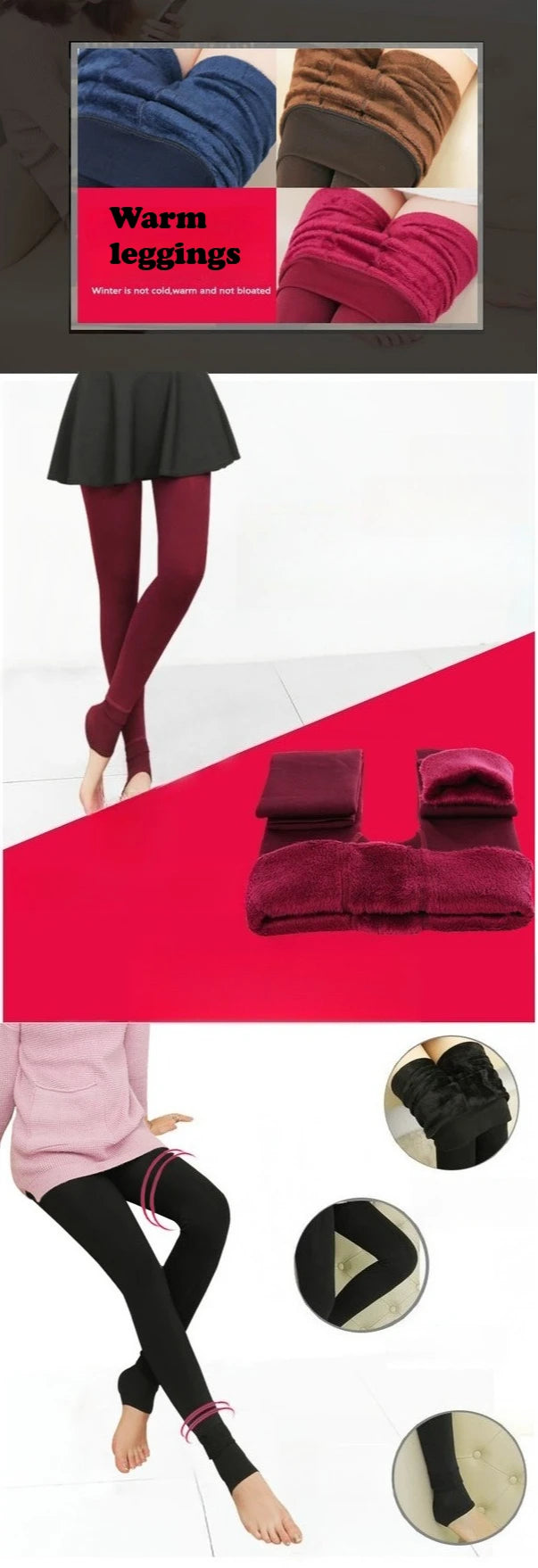 Women's Pearl Fleece Thermal Leggings Fall Winter Foot Loop Non Binding Plus Size Extended Sizing Cozy Armor for Street To Snow