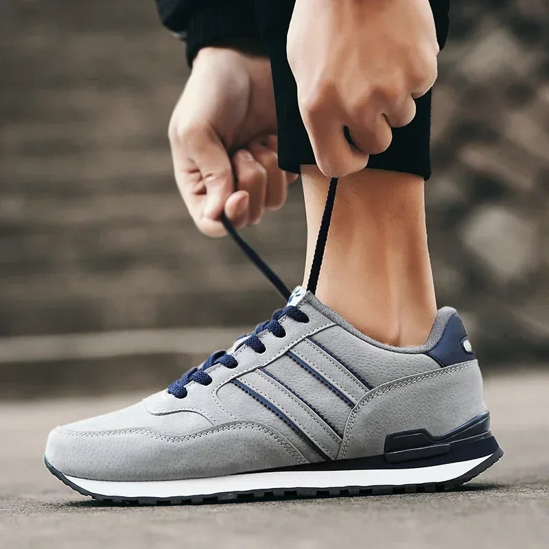 High Quality Men's Sneakers Leather Casual Shoes Autumn 2025 New Breathable Men Shoes Tenis Male Flat Shoe Zapatillas Hombre