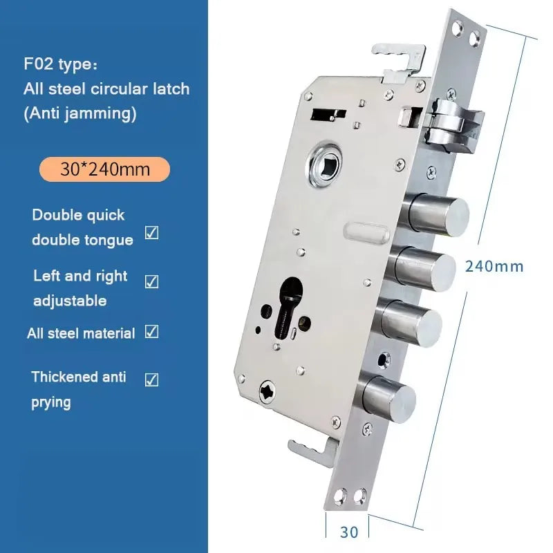 Stainless Steel Security Door Lock Body Smart Fingerprint Lock Body For Anti-theft  And 6068 Fingerprint Lock Body Accessories