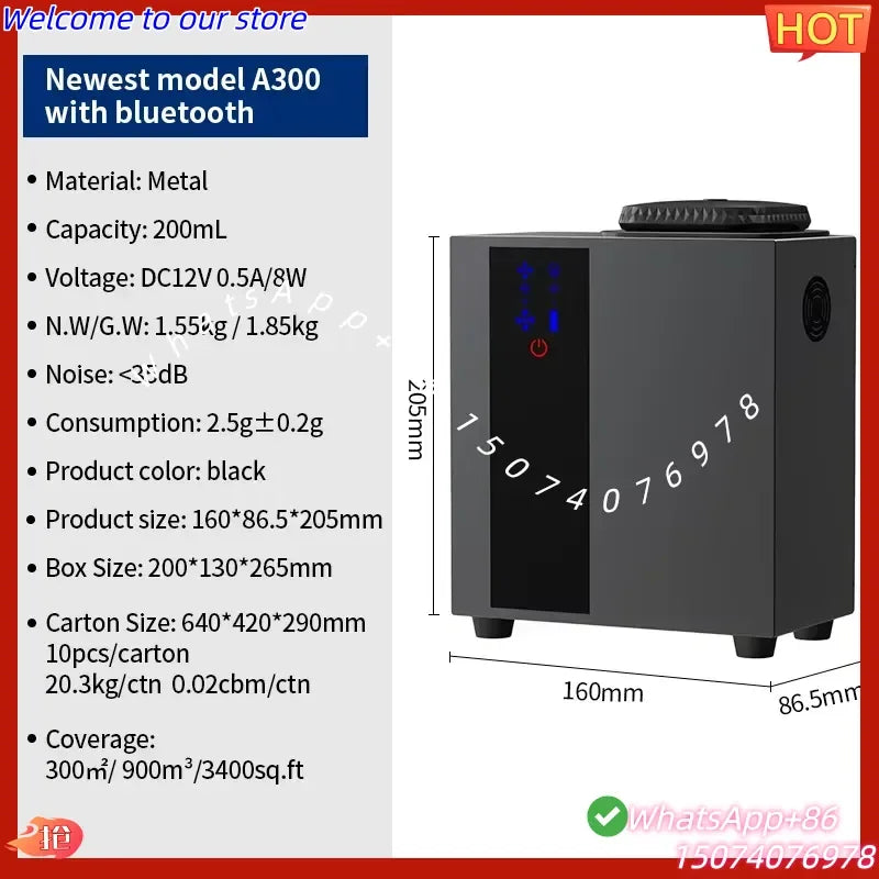 2026New Commercial HVAC Scent Diffuser Waterless Aromatherapy Diffuser Machine Essential Oil Diffuser for Home Hotel WIFI