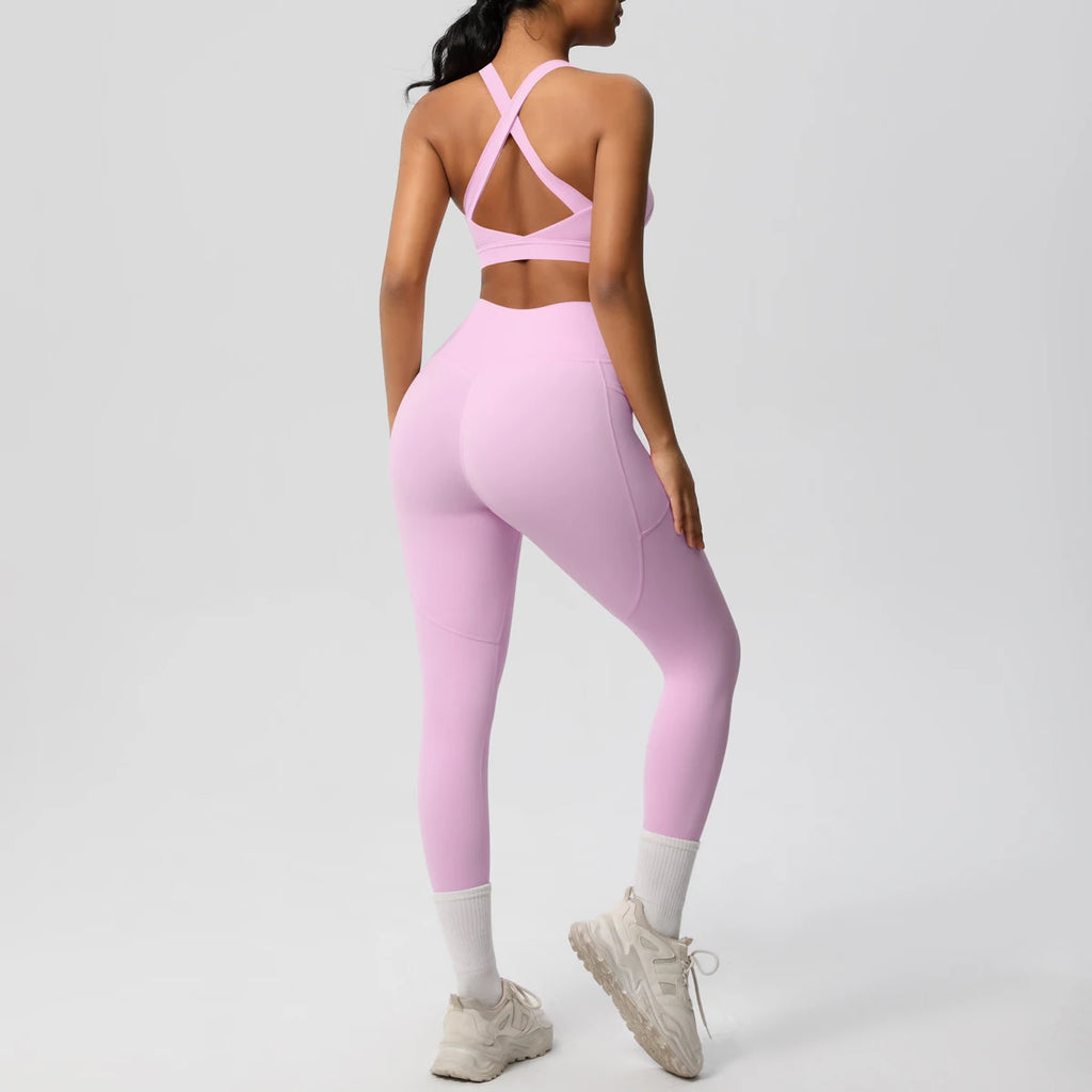 Yoga Suit Sports Set Womens Sportswear Sports Women's Yoga Bra Tummy Control Slimming Booty Leggings Women's Tracksuit