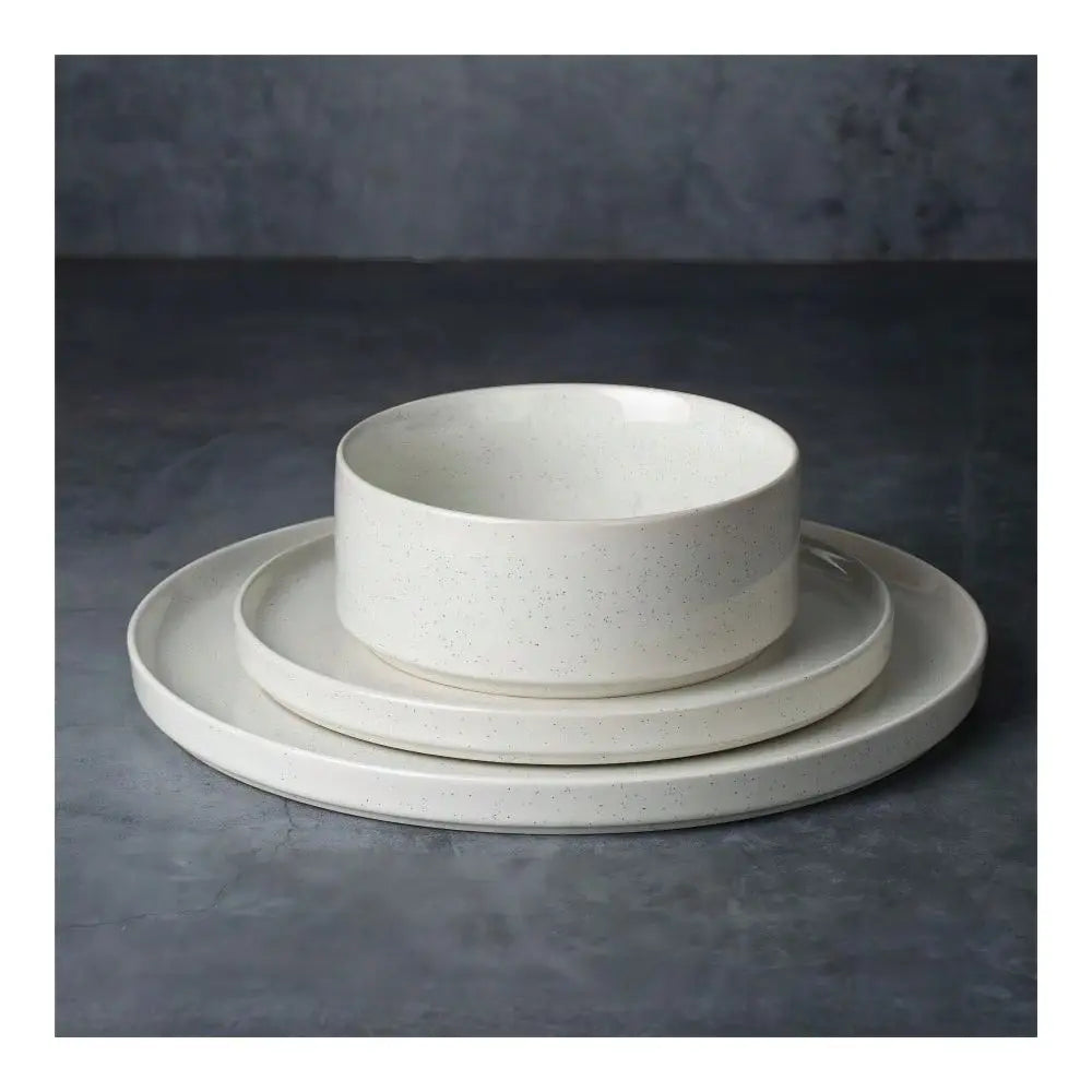 12 Pieces Dinnerware Sets, Stoneware Dishes, Dishes Set For 4,White