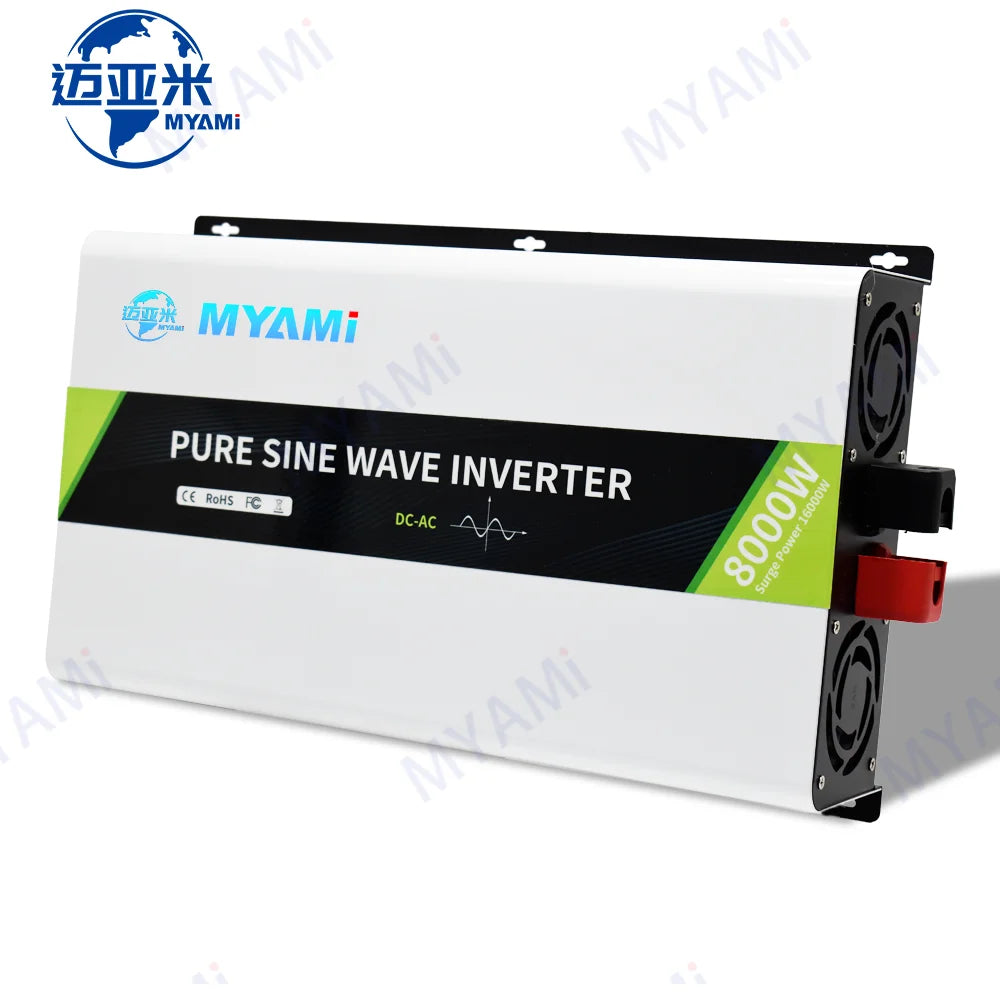 Myami 8000w Peak Solar Power Inverter 16000w Dc 24v 48v Ac 110v 220v Off-grid Pure Sine Wave Air Conditioner Motor Industrial