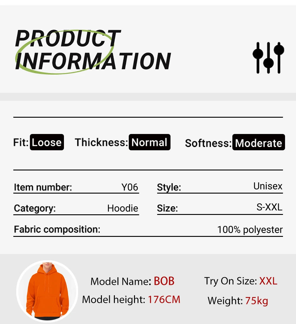 Edinburgh Scotlano Letter Prints Fleece Comfy Tops Man Loose Fashion Sweatshirts Sports Autumn Hoodie Simple Casual Streetwear