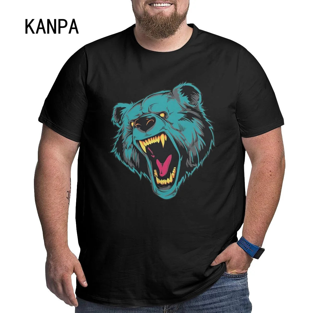Unique Design Graphic Men T Shirts Plus Size Oversized Cotton T-shirts for Big Man Black Summer Short Sleeves Clothes Tops
