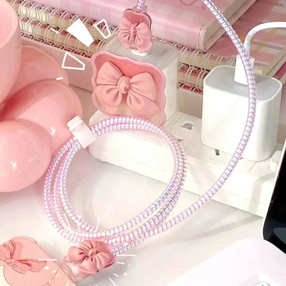 1pc Cable Protector Winder Charger Cover for IPhone 15 14 13 11 18W 20W Data Cord Organizer Anti Break Management Sleeve Kit