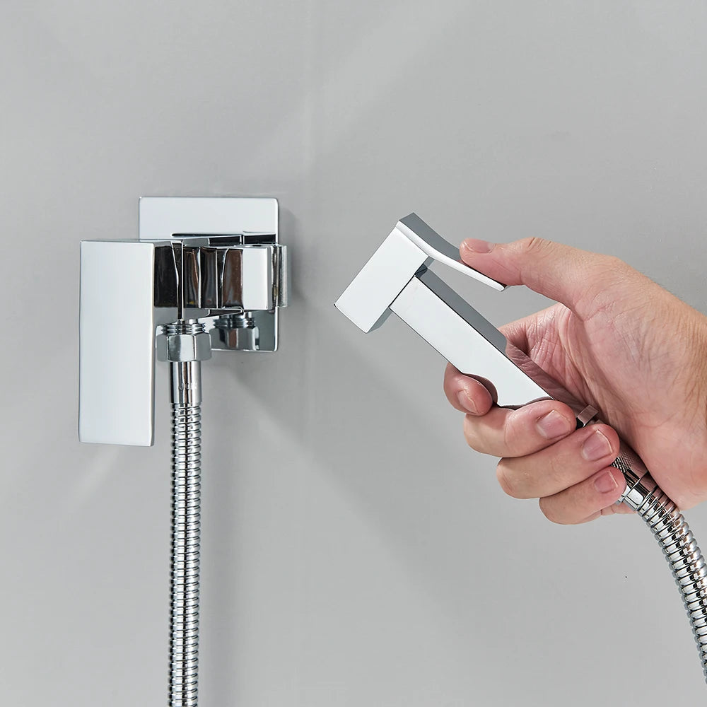 Rozin Black Bidet Faucets Wall Mounted Bathroom Shower Tap Bidet Toilet Sprayer Bidet toilet Washer Mixer Faucet