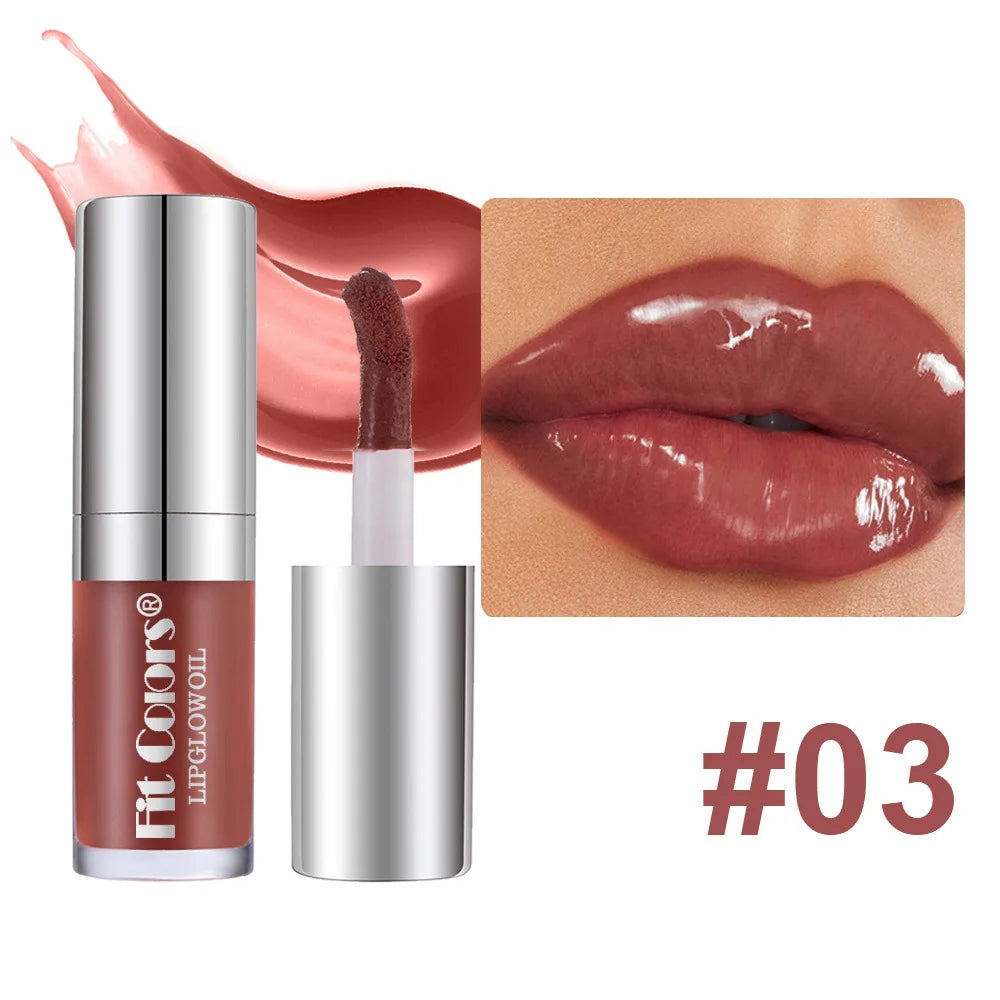 Moisturizing Mirror Effect Lip Gloss Lip Glaze 6 Colors Refreshing Non-Greasy Glossy Long-Lasting Liquid Lipstick Makeup