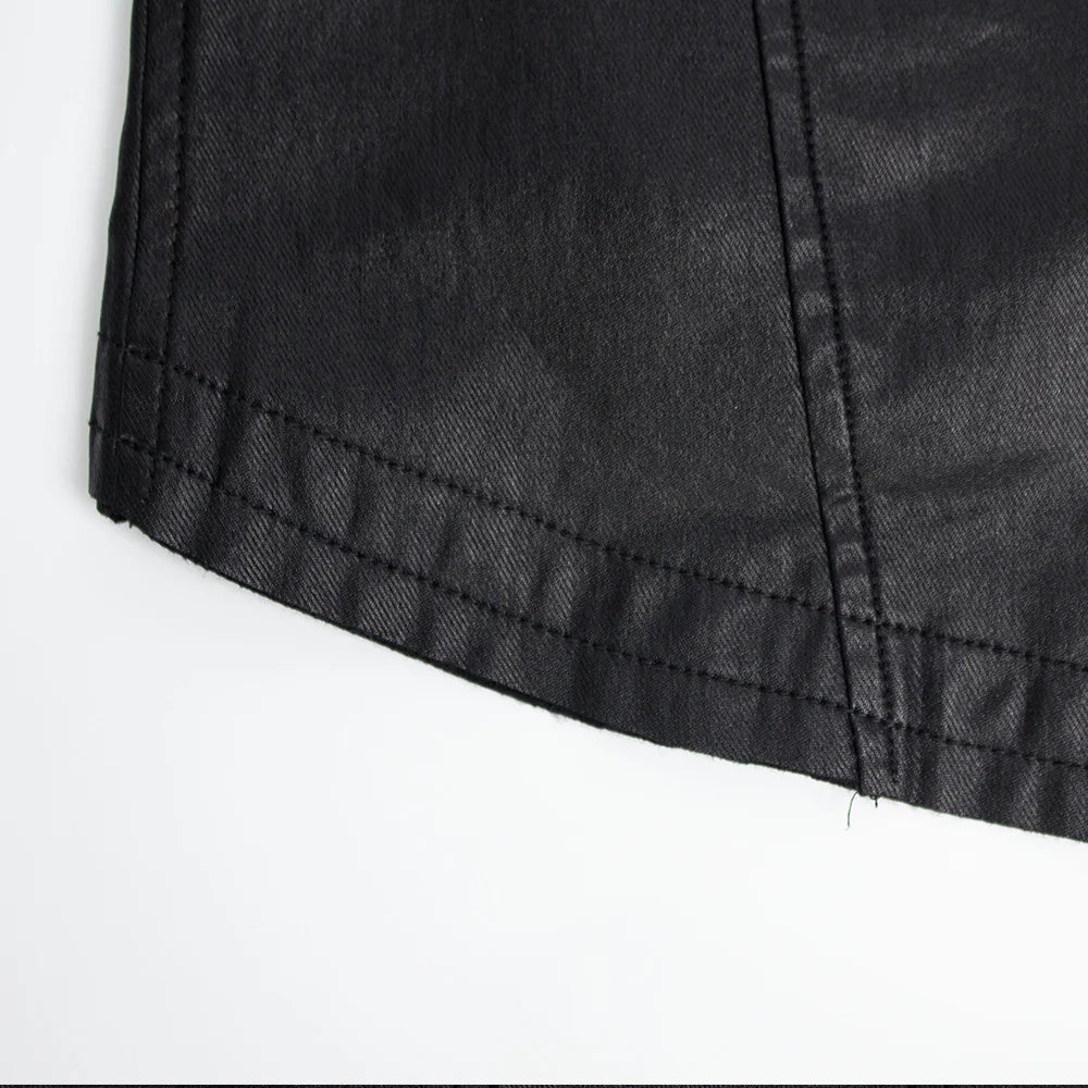Sexy Black PU Casual Fashion Summer Shorts Women Clothing Goth Faux Leather High Waisted Womens Shorts Y2K Hot Woman Short Pants