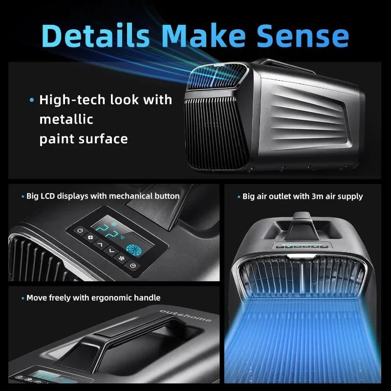 5200BTU Portable Tent Air Conditioner,500W Low-Power Quiet AC for Camping,RV,Truck,Garage & Pet Cooling Indoor & Outdoor Use
