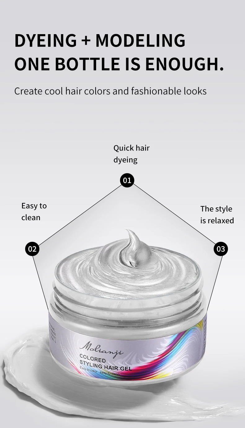 Disposable Hair Dye, Easy to Color, Easy to Clean, Instant Coloring, Creating colorful and Fashionable Hairstyles