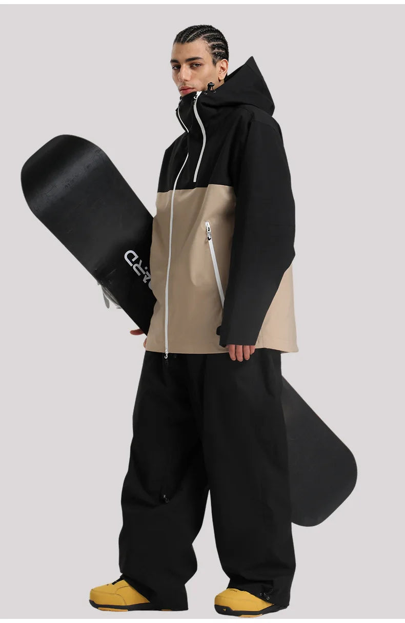 2026 Mens Snowboard Jacket Ski Coat Women Waterproof Insulated Baggy Snowboard Coats Winter Hooded Mountain Hiking Warm Outdoor