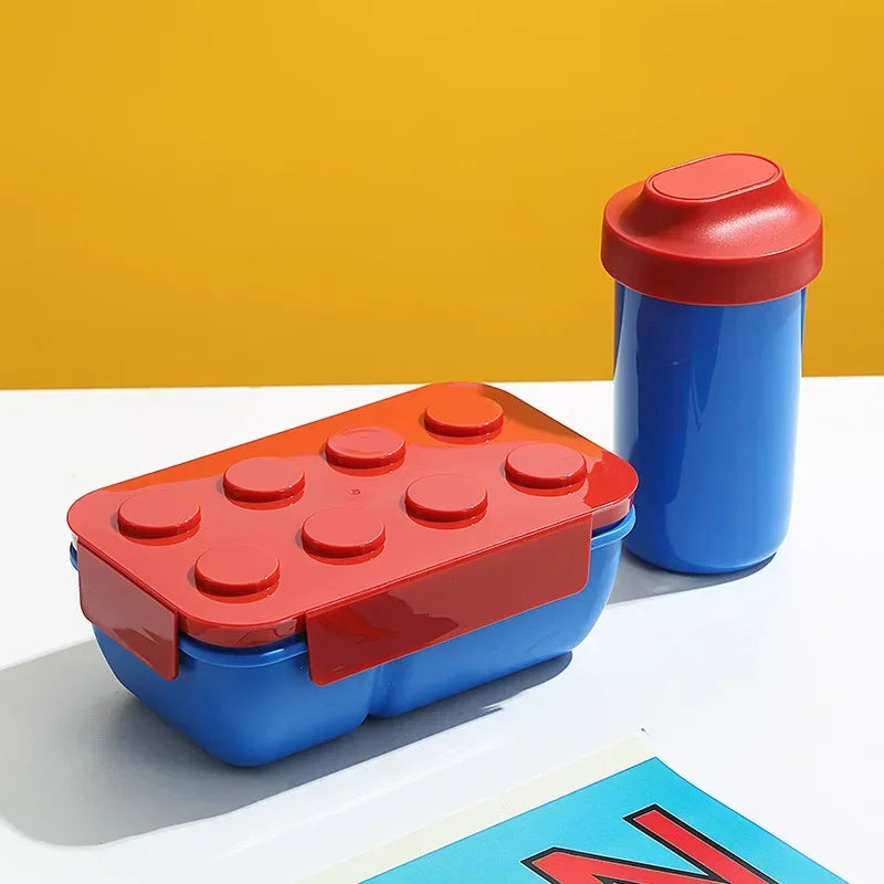 Lunch Box DIY Building Block Portable Modular for Children Student Outdoor Picnic Bento Food Storage Container Fruit Salad Box