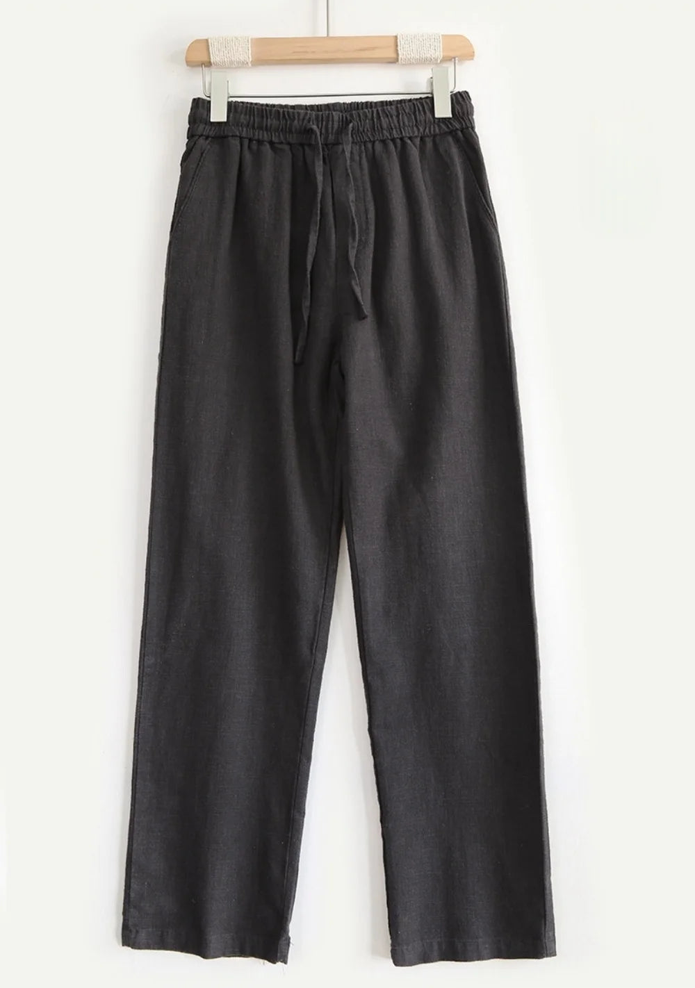 Summer Men's High-Grade Linen Pants Loose Comfortable Breathable Fashion Solid Color Casual Straight Leg Cotton Hemp Trousers