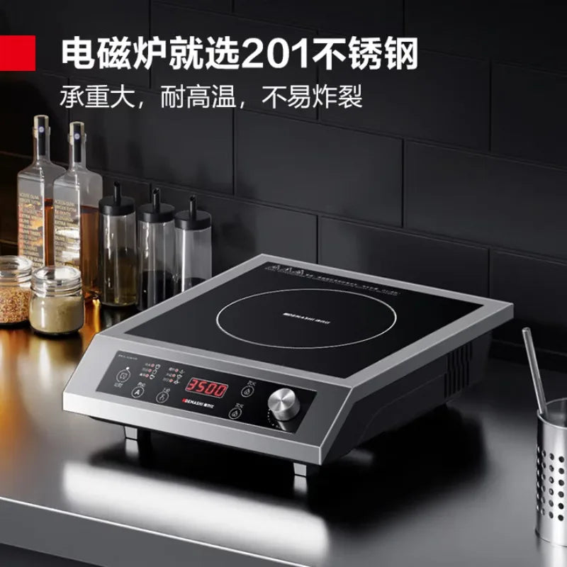 Commercial induction cooktop, high power 3500W, suitable for stir-frying, large pot cooking and general cooking