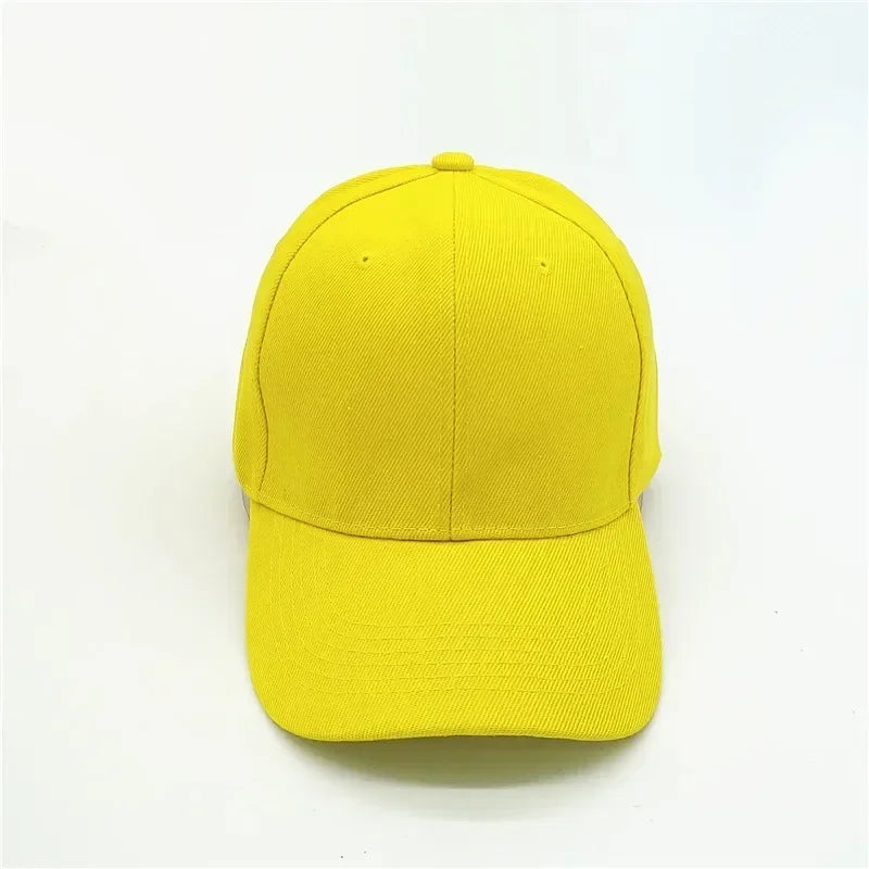 Adult solid acrylic baseball cap Curved visor hats Men women casual plain trucker cap Adjustable sun hats casquette  Dad hats