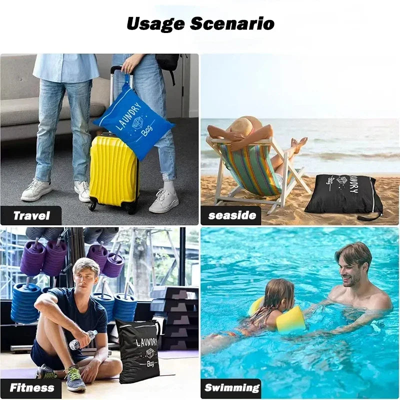 High Density Laundry Bag Outdoor Travel Clothes Shoes Storage Bag Waterproof Durable Washing Bag Fitness Dirty Clothes Pouch New