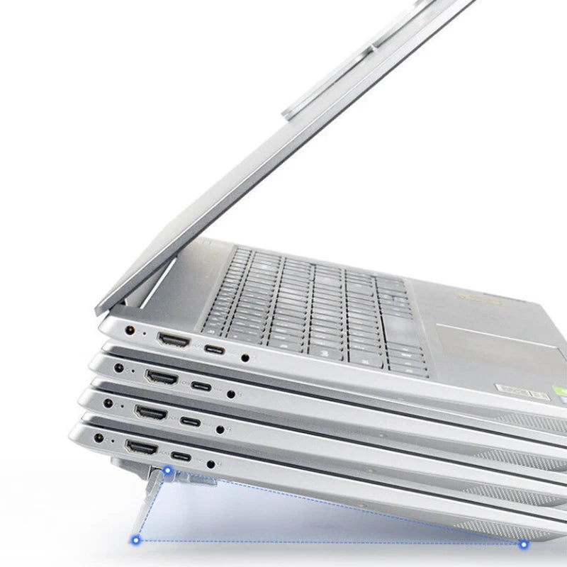 2/4pcs Portable Zinc Alloy Laptop Support Stand With 2 Adjustable Angles Foldable Invisible Laptop Riser For Macbook Notebook