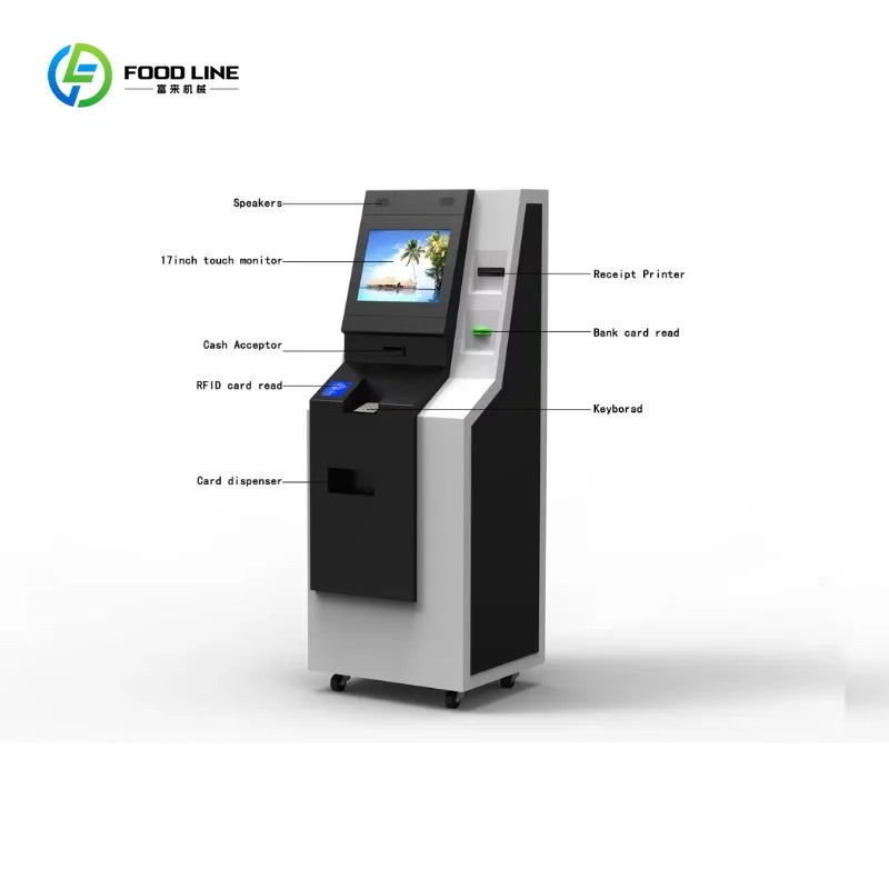 Customized Self Currency Exchange Dispenser ATM Cash Machine Touch Screen Kiosk With Coin Receiver