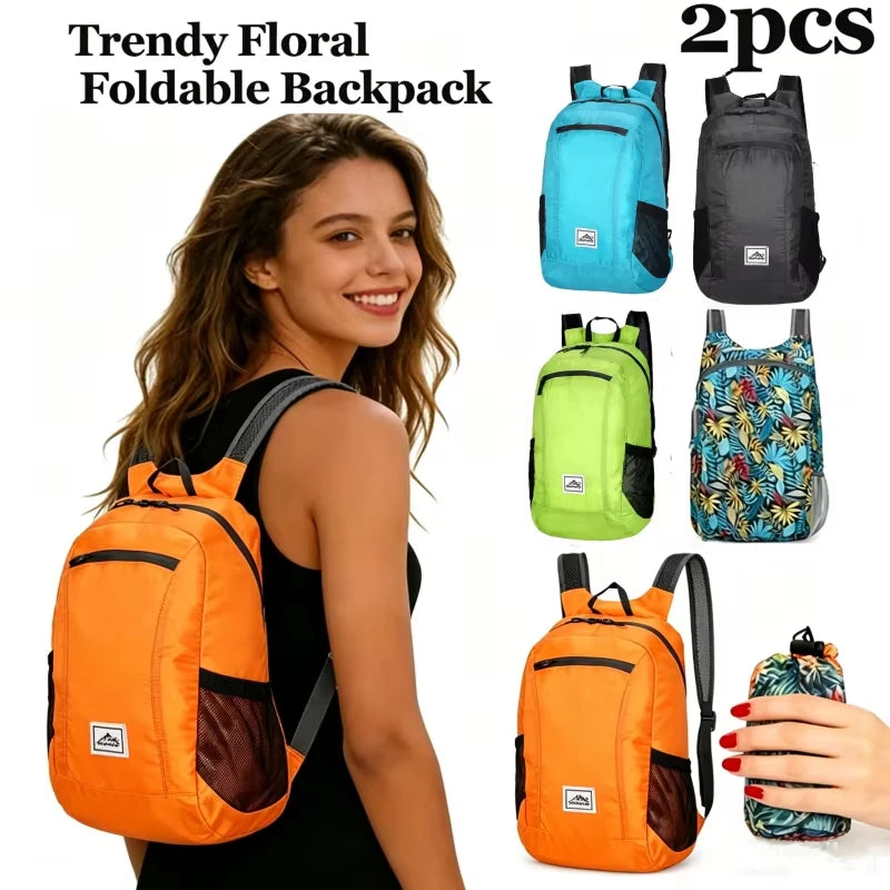 Outdoor Hiking Bag 20L Lightweight Portable Backpack Foldable Waterproof Folding Ultralight Pack for Women Men Travelling Hiking