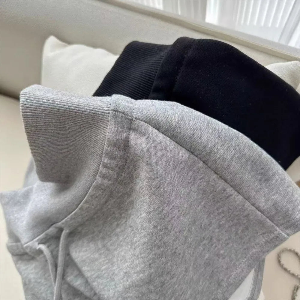 Casual Drawstring Women Sports Shorts Low-rise Black/Grey Casual Pants Slim Fitting Sweat Shorts Summer