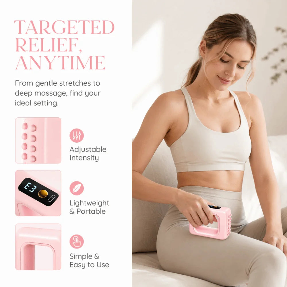 Portable Electric Fascia Massage Ring Ergonomic Fat Burning Electric Body Slimming Machine Compact Size with Belt
