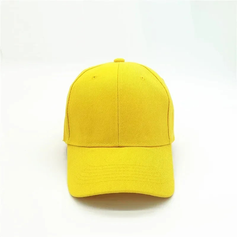Adult solid acrylic baseball cap Curved visor hats Men women casual plain trucker cap Adjustable sun hats casquette  Dad hats