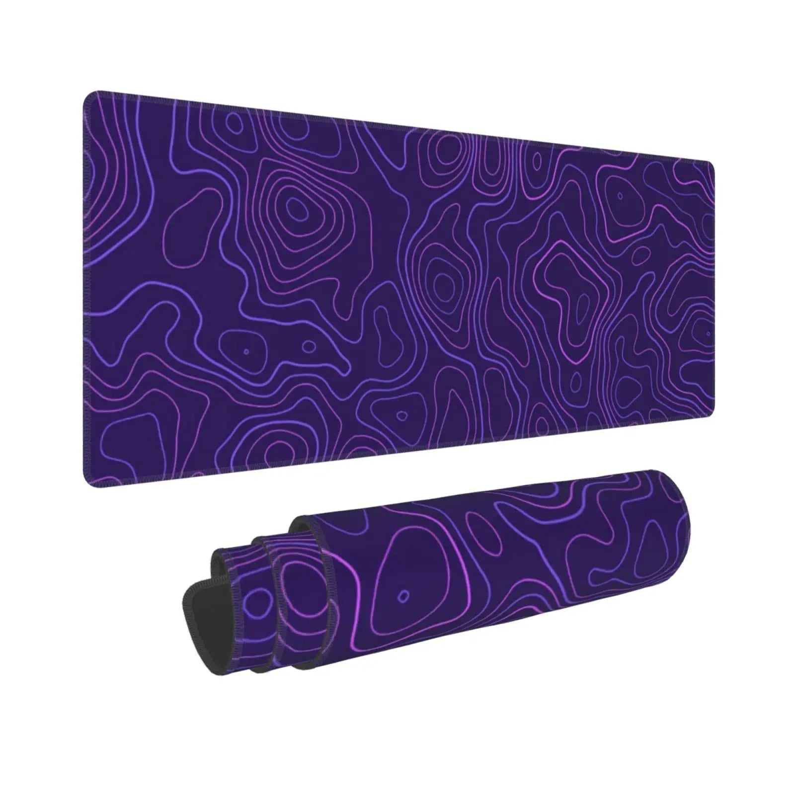 Purple Terrain Texture Pattern Mouse Pad, Minimalist Style Table Pad, Large Mouse Pad, Perfect Gift for Friends and Colleagues.