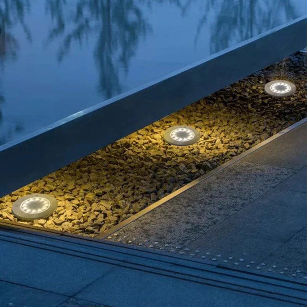 Solar Lawn Yard 8 Led Solar Lights Waterproof Solar Powered Lantern for Pathway Garden Decoration Outdoor Lighting
