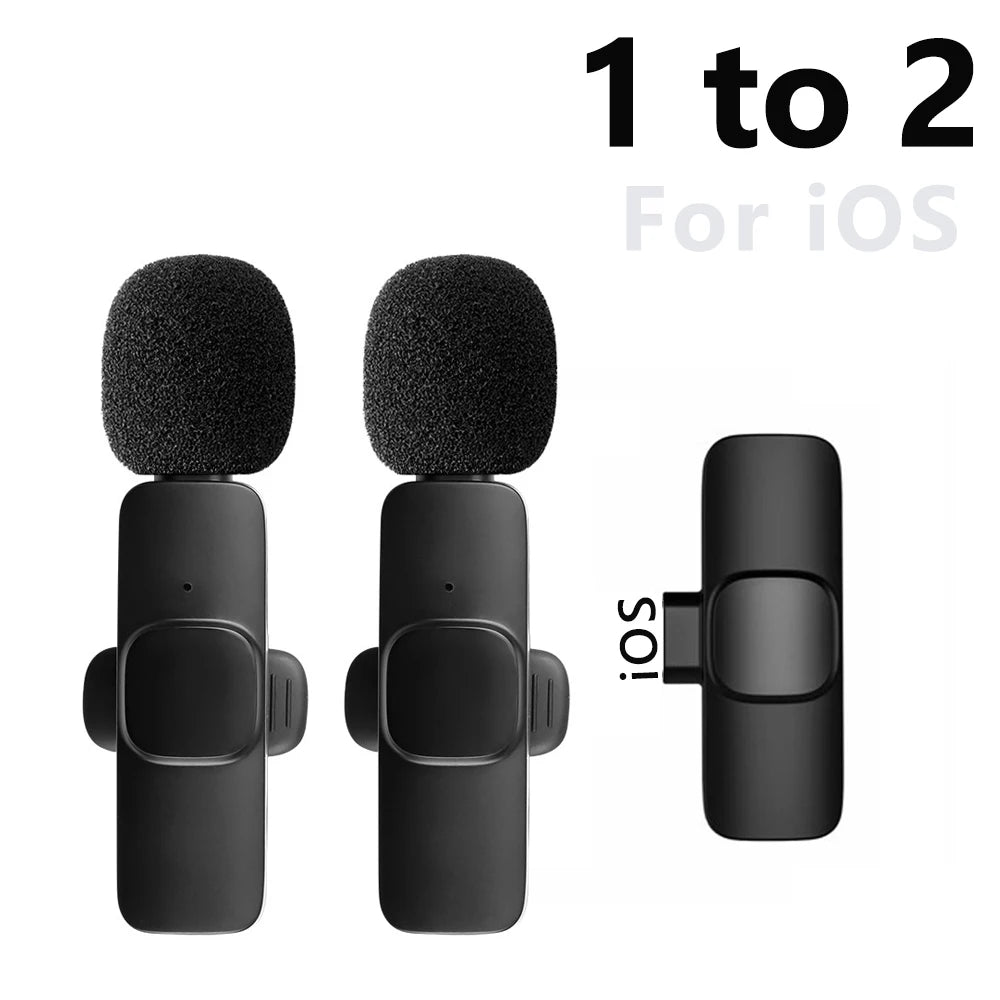 KEBIDU Wireless Lavalier Microphone Portable Audio Video Recording Noise Cancelling Professional Microphone for Live Broadcast