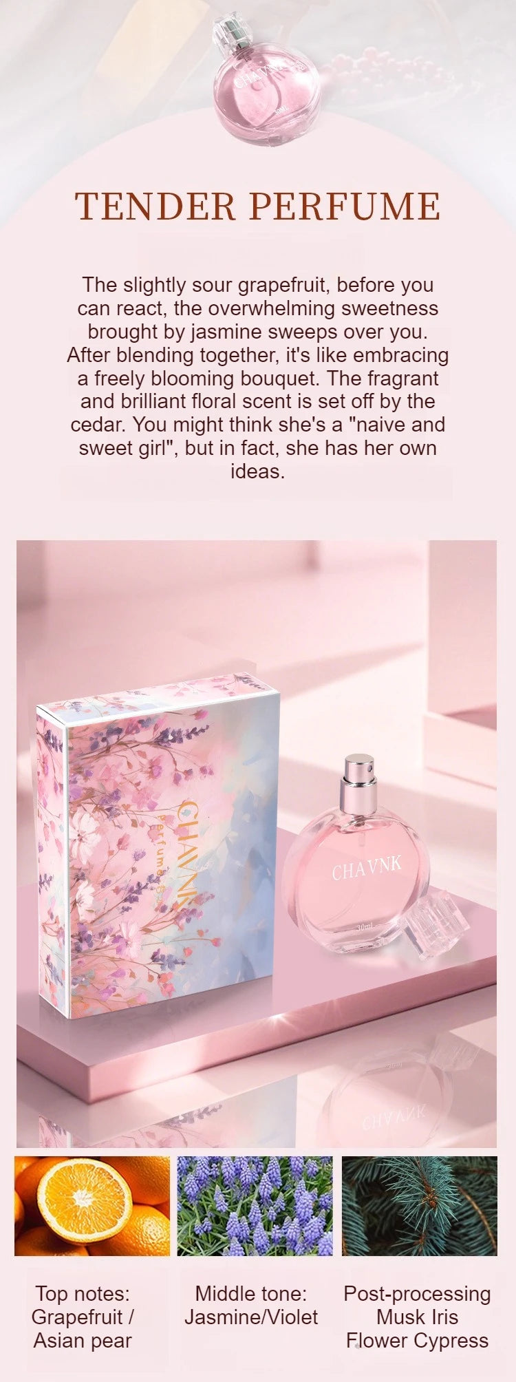 New Women's Encounter Perfume Set Gift Box, Birthday Gift Box, Long-Lasting Women's Perfume, True-to-Life Scent, 30ml x 2 Parfum
