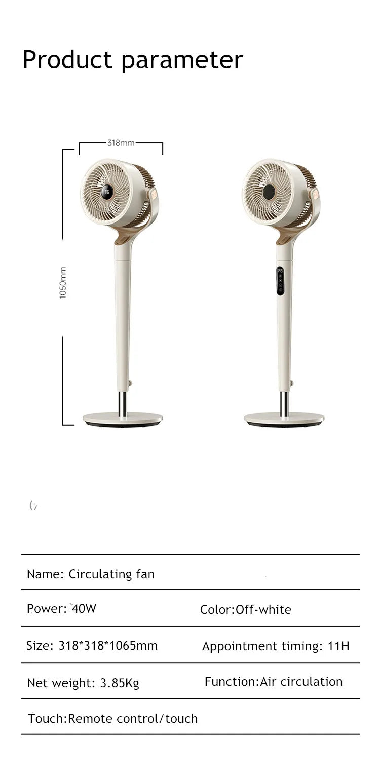 Air Circulation Fan Electric Fan Household Quiet Vertical Floor Fan Big Wind New Desktop turbo Fan Timing Remote Control