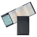 1PC 4-Fold Black Card Holder in Imitation leather Vehicle Document-NF Standard, Holds Insurance, Vehicle Registration & Papers