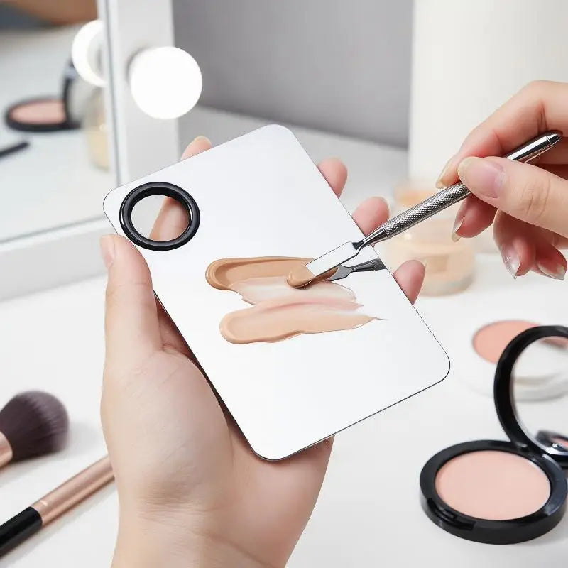 Makeup Palette For Foundation Application Lipstick Eye Shadow Mixer Palette Cosmetic Brushes With Spatula Beauty Tools Nail Art