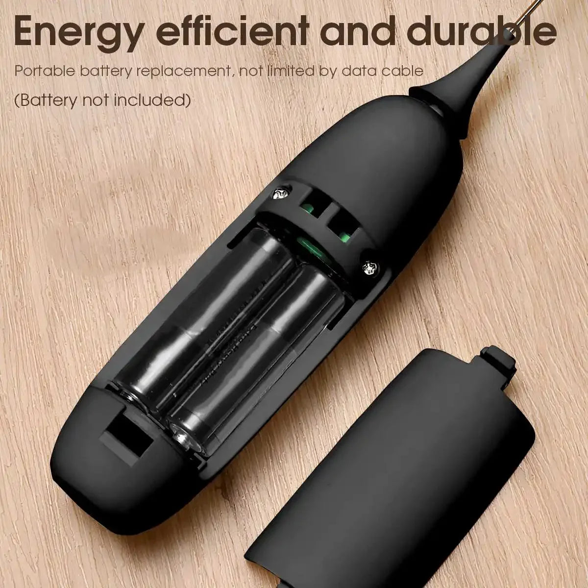 1PC Handheld Stainless Steel Electric Milk Frother Whisk Creamer (No AA Batteries Required) Beverage Coffee Frother Ideal Gift
