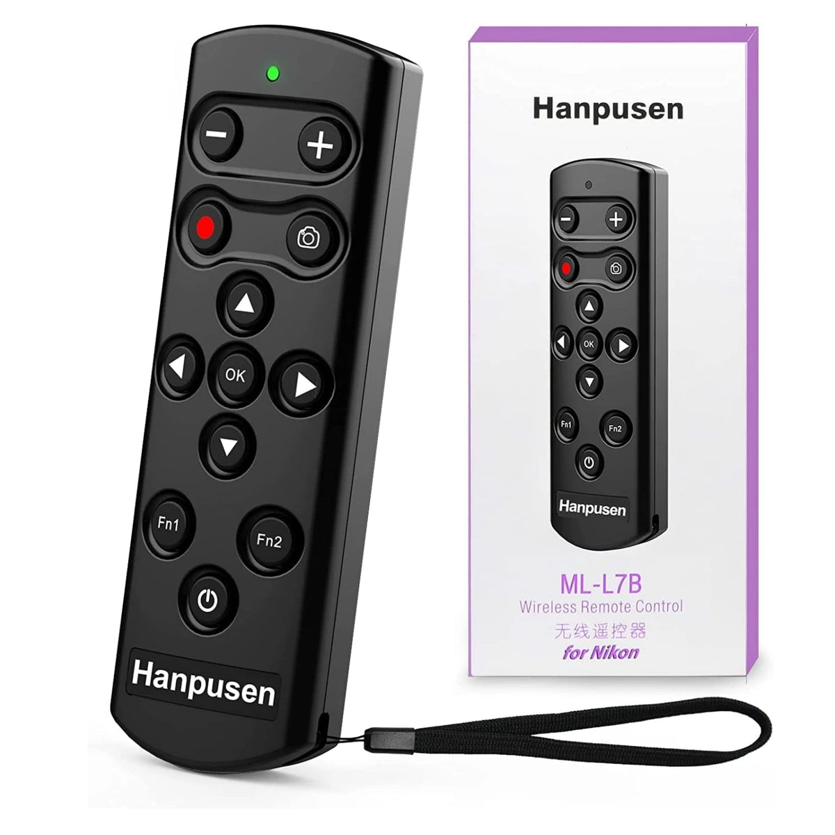 HANPUSEN Bluetooth Wireless Camera Remote for Nikon Zfc Z30 Z5 Z7II Z6III Z50 COOLPIX P1000 P950 A1000 B600; Replace Nikon ML-L7