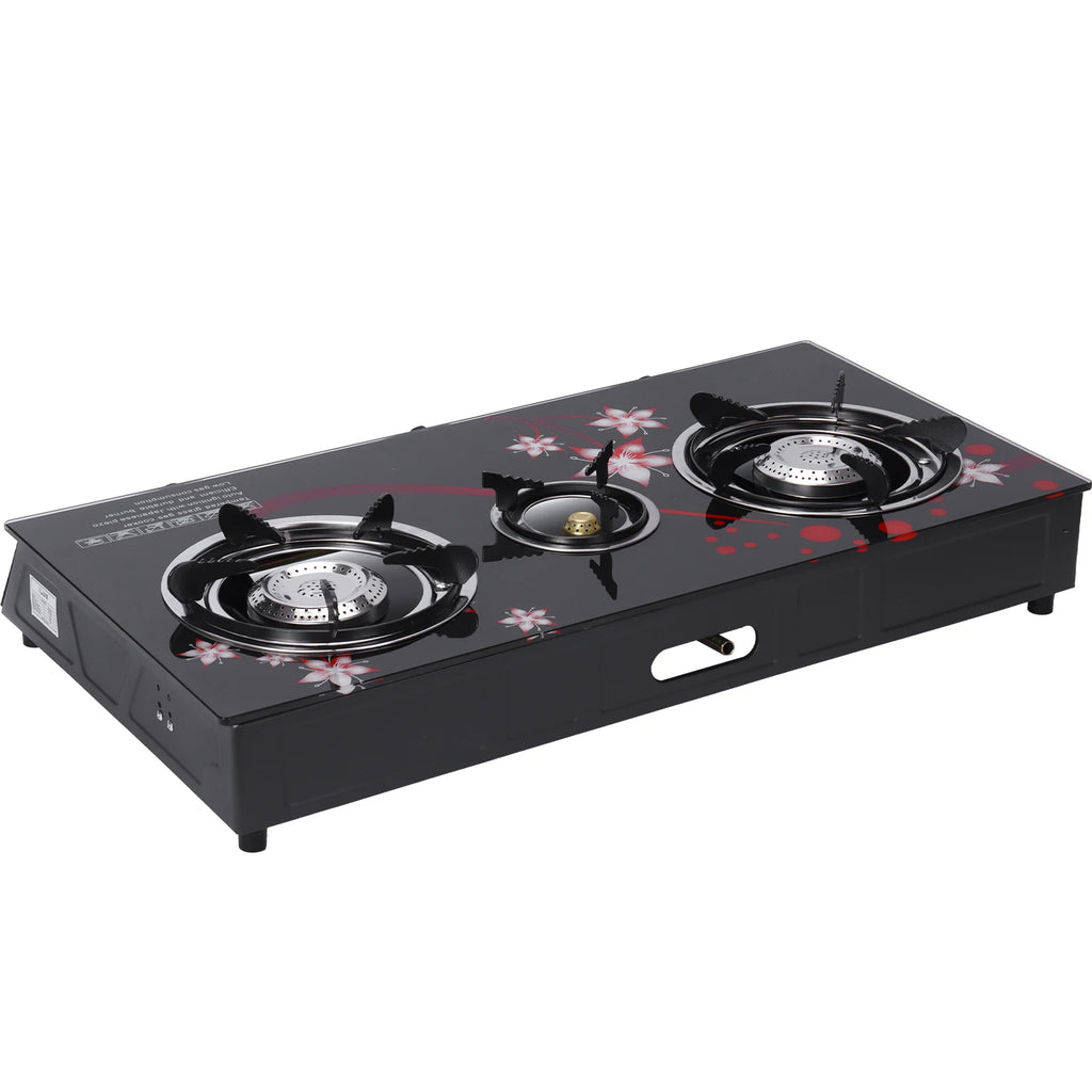 Factory Wholesale 3 burner Home Kitchen Stove Cook-top Table Stand Gas Cooker Use LPG
