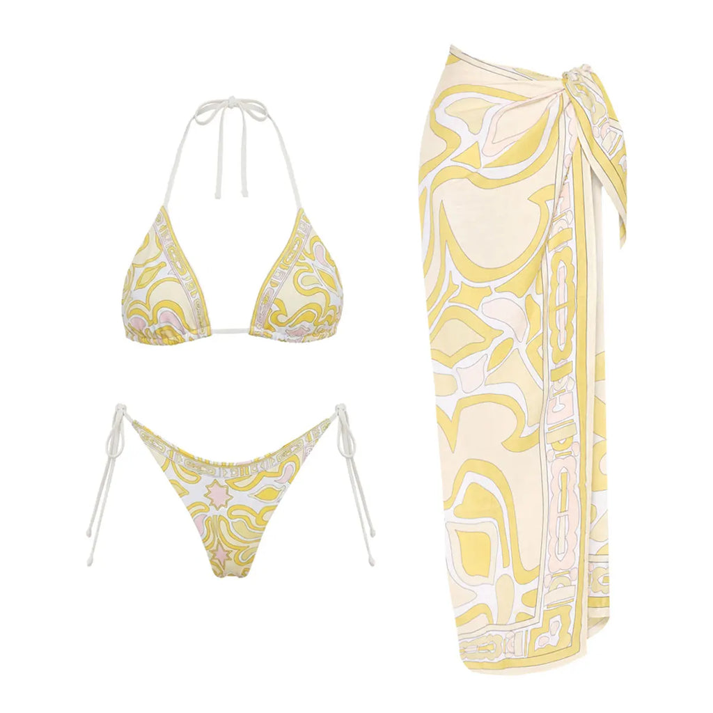 Print Bikinis 2026 Sexy Women Swimsuit Swimwear Female Thong Bikini Set Biquini Bathing Suit Print Swimming Suits Beachwear