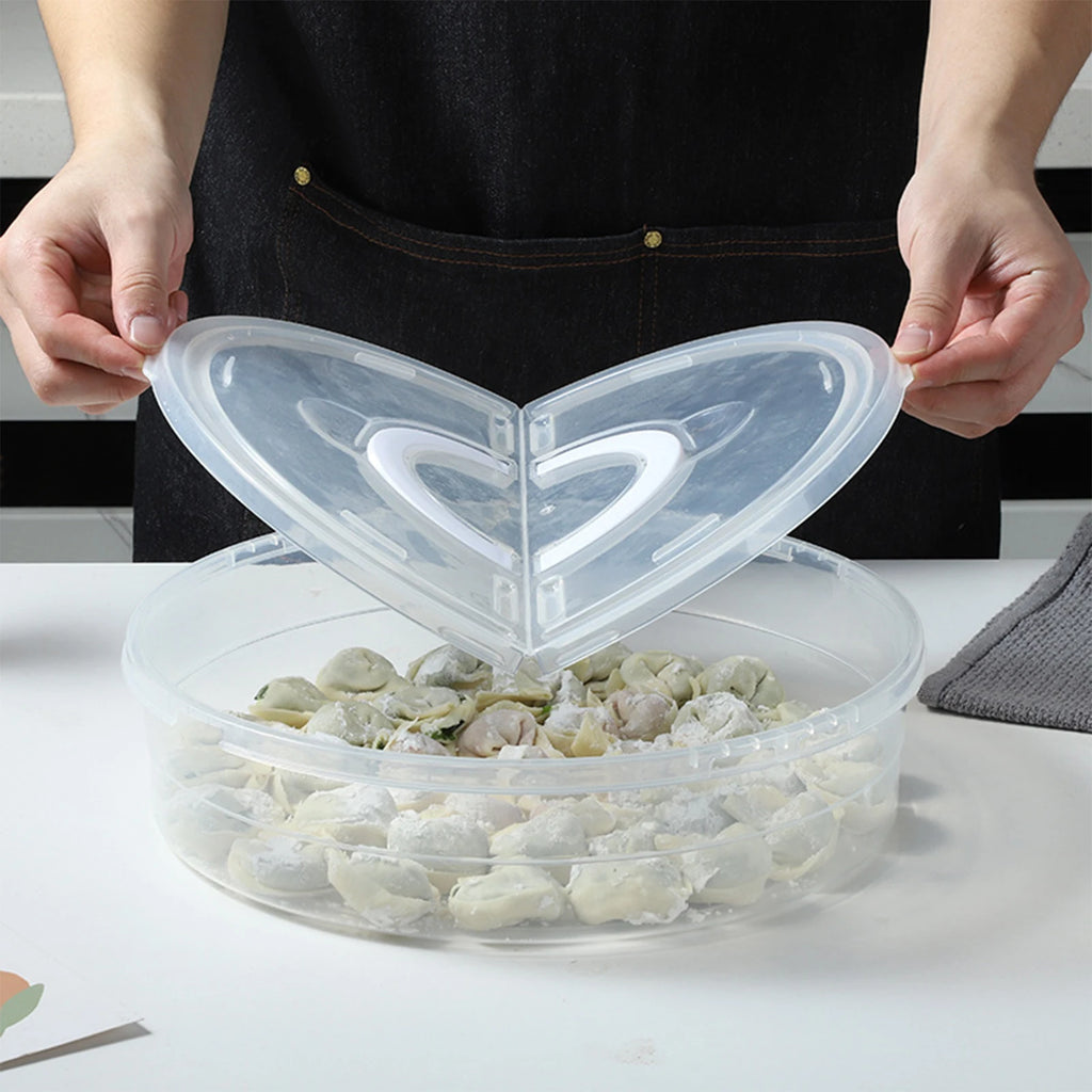 Dumplings Organizer Kitchen Organization for Food Cake Cheesecake Tortilla Pastry Round Pizza Keeper Refrigerator Organizer Bin