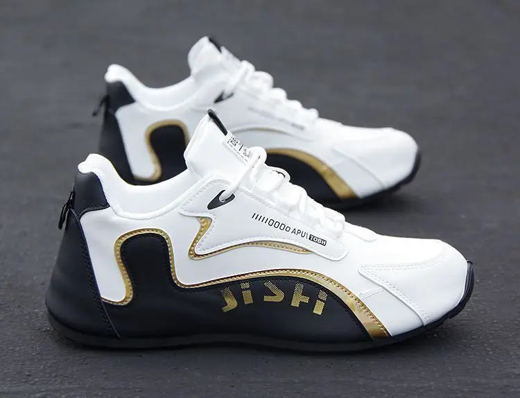 2026 New Leather Men Shoes Breathable Solid Color Shoes Trendy Anti Slip Shoes Waterproof Travel Casual Sneakers Zapatos