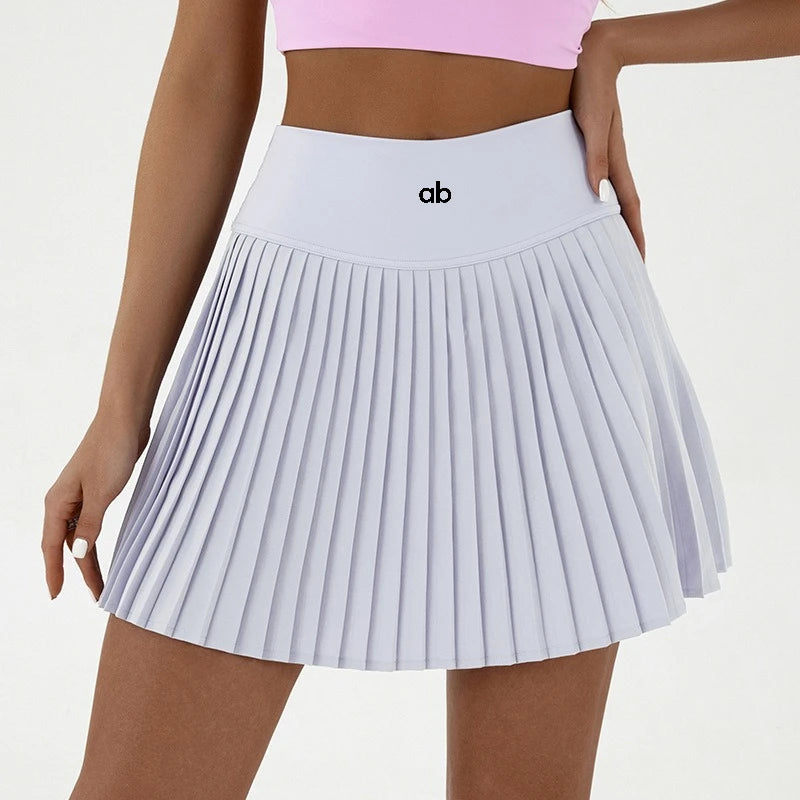 High Waist Women Tennis Pleated Skirt with Inner Lining High Waist Double Layer Design Sport Sexy Fitness Yoga Shorts Dancing