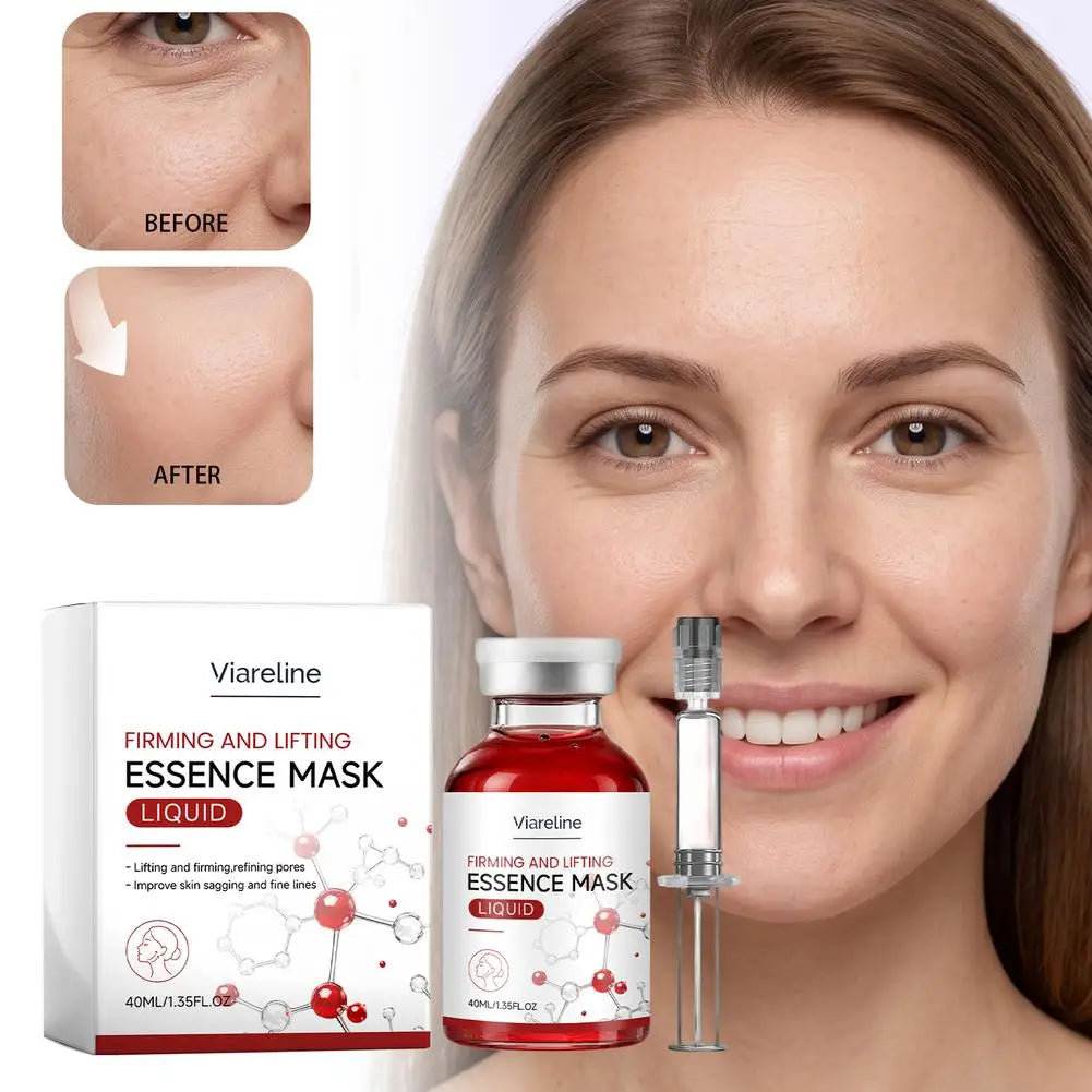 Lifting Firming Essence Mask Liquid 40ml Deep Hydrating Face Serum for Fine Lines & Sagging, Pore Minimizing Skin Care